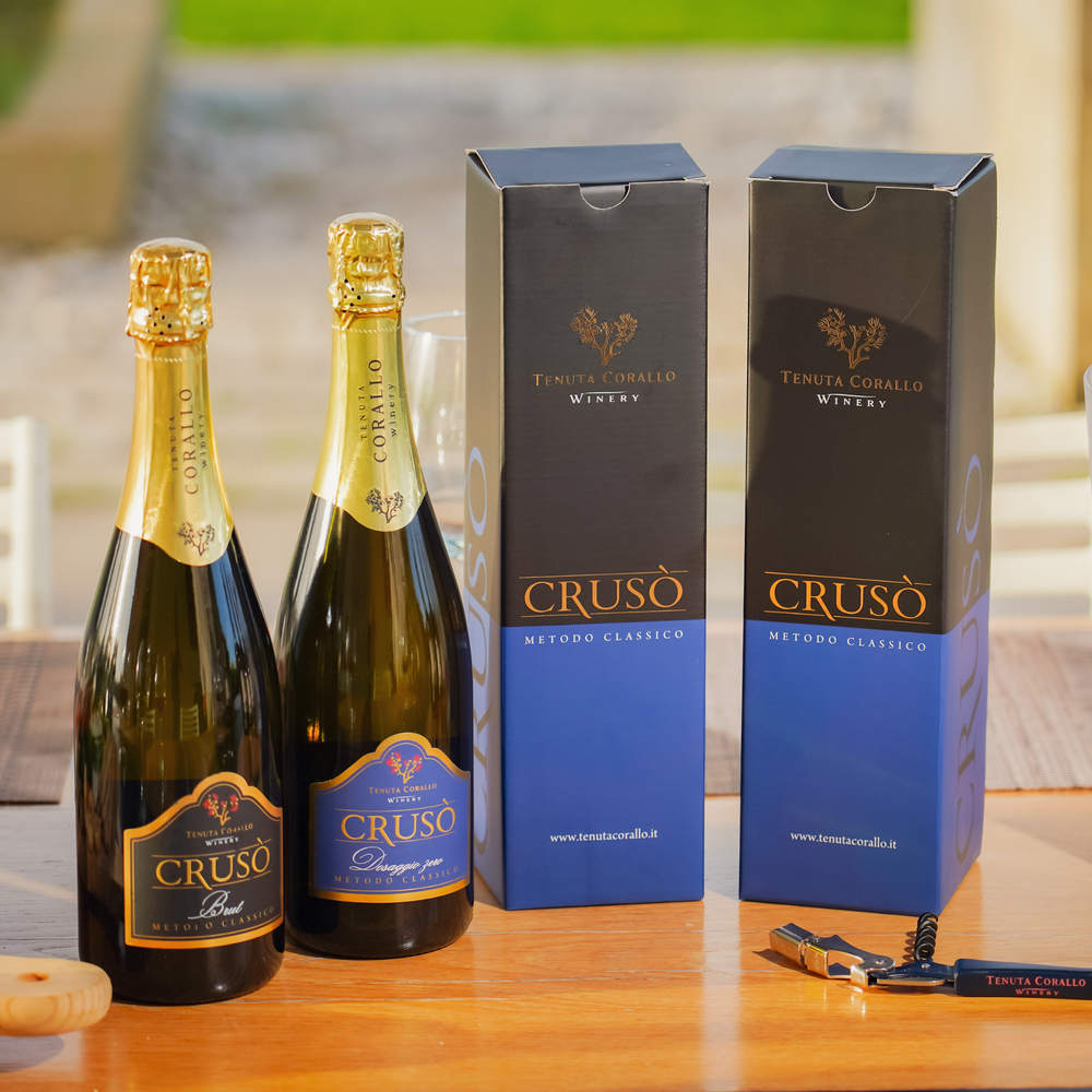 
                      
                        CRUSÒ Negroamaro Spumante Metodo Classico Dosaggio Zero
                      
                    