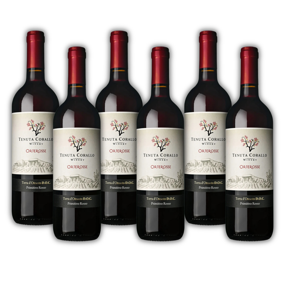 Cassa 6x ORTEROSSE Primitivo Rosso DOC Terra d’Otranto